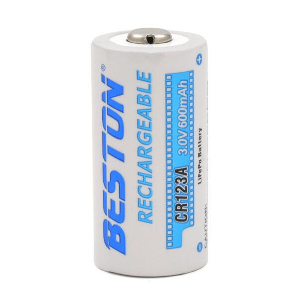 CR123A リチウム充電池 3.0V 600mAH カメラ おもちゃ などに 充電式