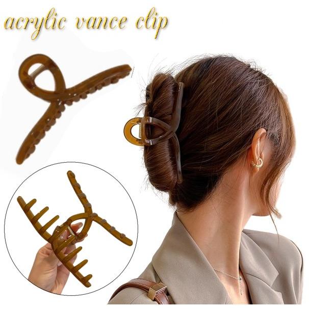 並行輸入品】バンスクリップ ブラウン 大きめ くちばしクリップ