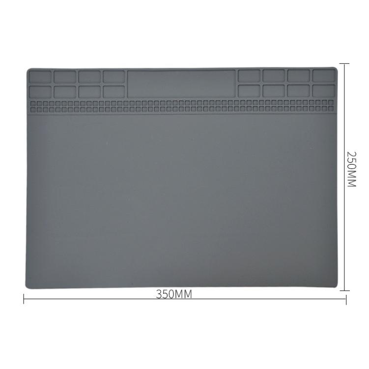 並行輸入品】作業マット グレー 500℃耐熱性 シリコン製 滑り止め 精密