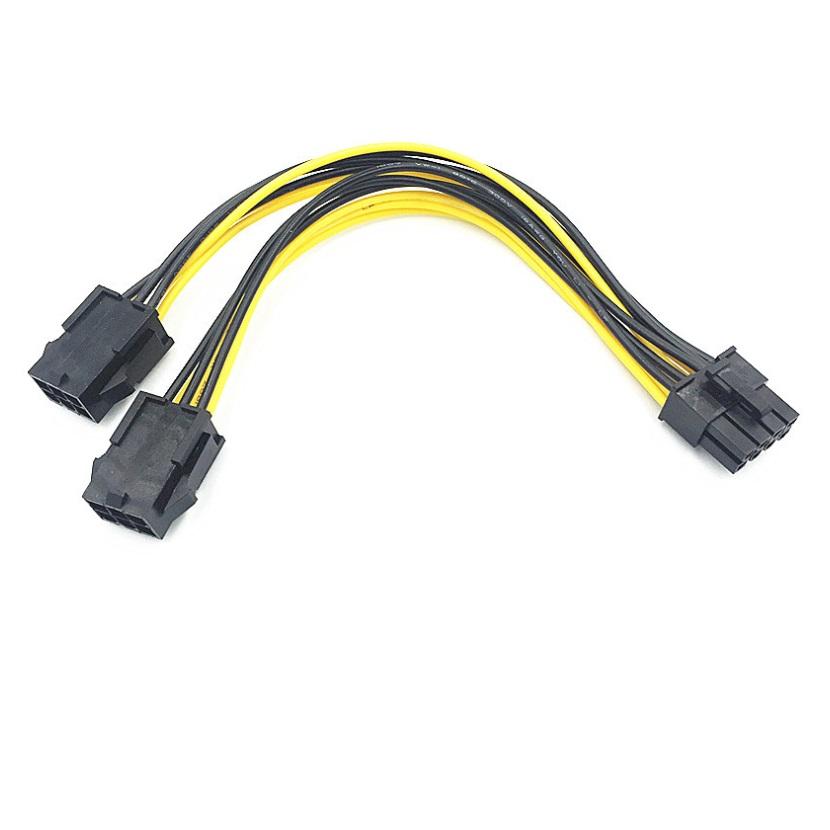 変換ケーブル(ジャンク) DIRAC DIR-L16B-M8X2-Z-BK PCIEコネクタX2 TO 12VHPWRコネクタ変換