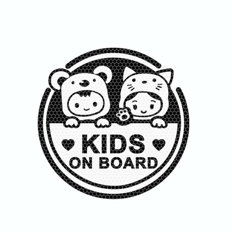 並行輸入品】KIDS ON BOARD ステッカー ホワイト チャイルドインカー 