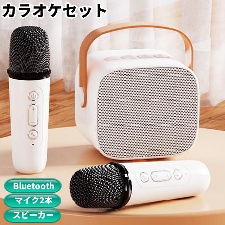並行輸入品】ワイヤレス カラオケセット マイク2本+スピーカー 小型