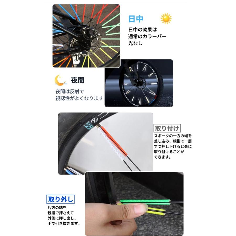 並行輸入品】自転車 スポーク リフレクター 12本セット ブルー 反射版