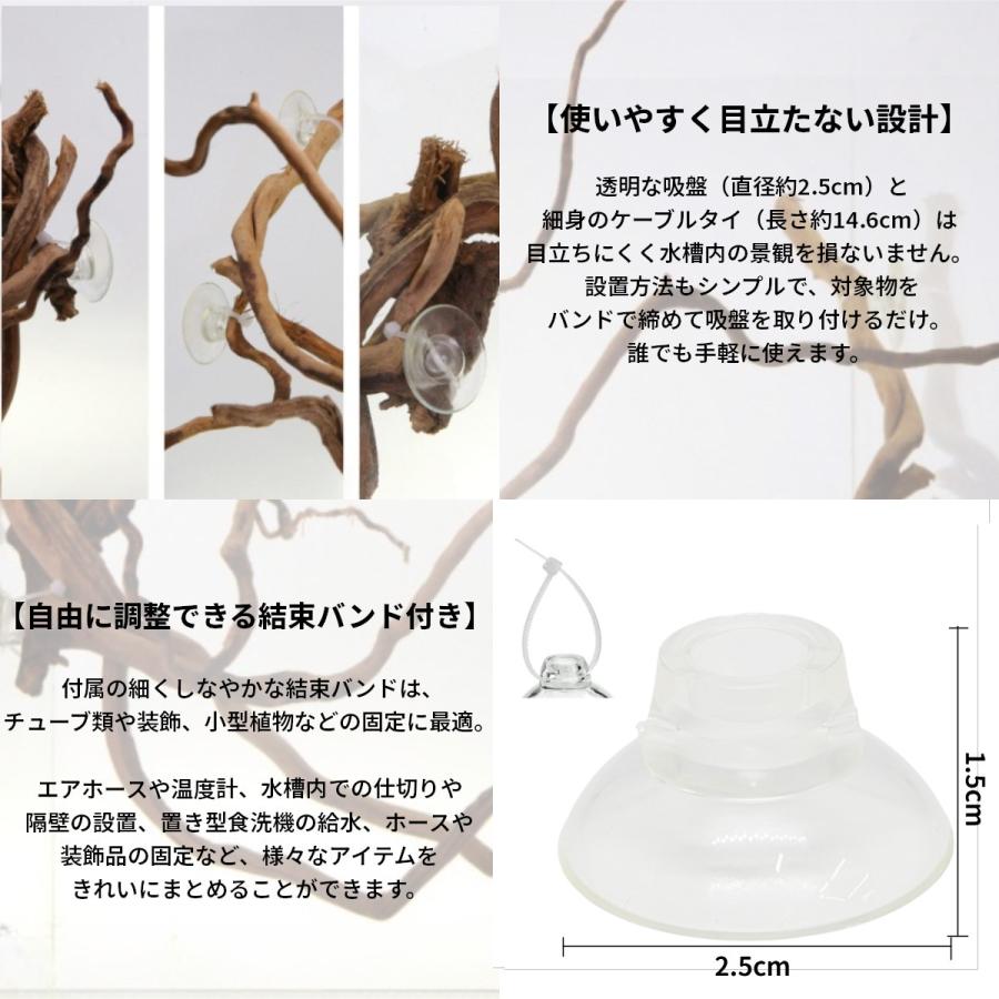並行輸入品】結束バンド付き アクアリウム 吸盤 8個セット 水槽 