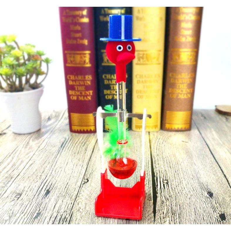 並行輸入品】ドリンキングバード 水飲み鳥 レッド 平和鳥