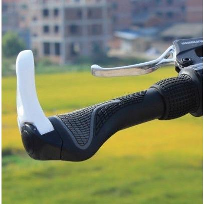 人間工学設計 自転車ハンドル用グリップ 左右セット ホワイト