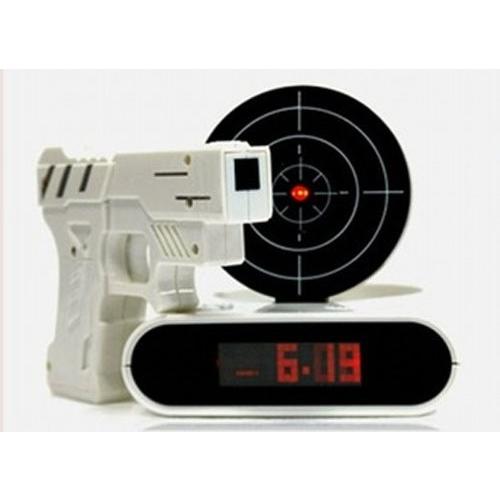 SHOOT 目覚まし時計 並行輸入品】シューティング目覚まし時計 ピストル型 ガン
