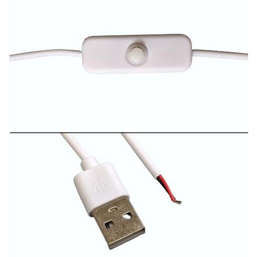 並行輸入品】電源用USBケーブル オンオフ スイッチ付き 自作 LED