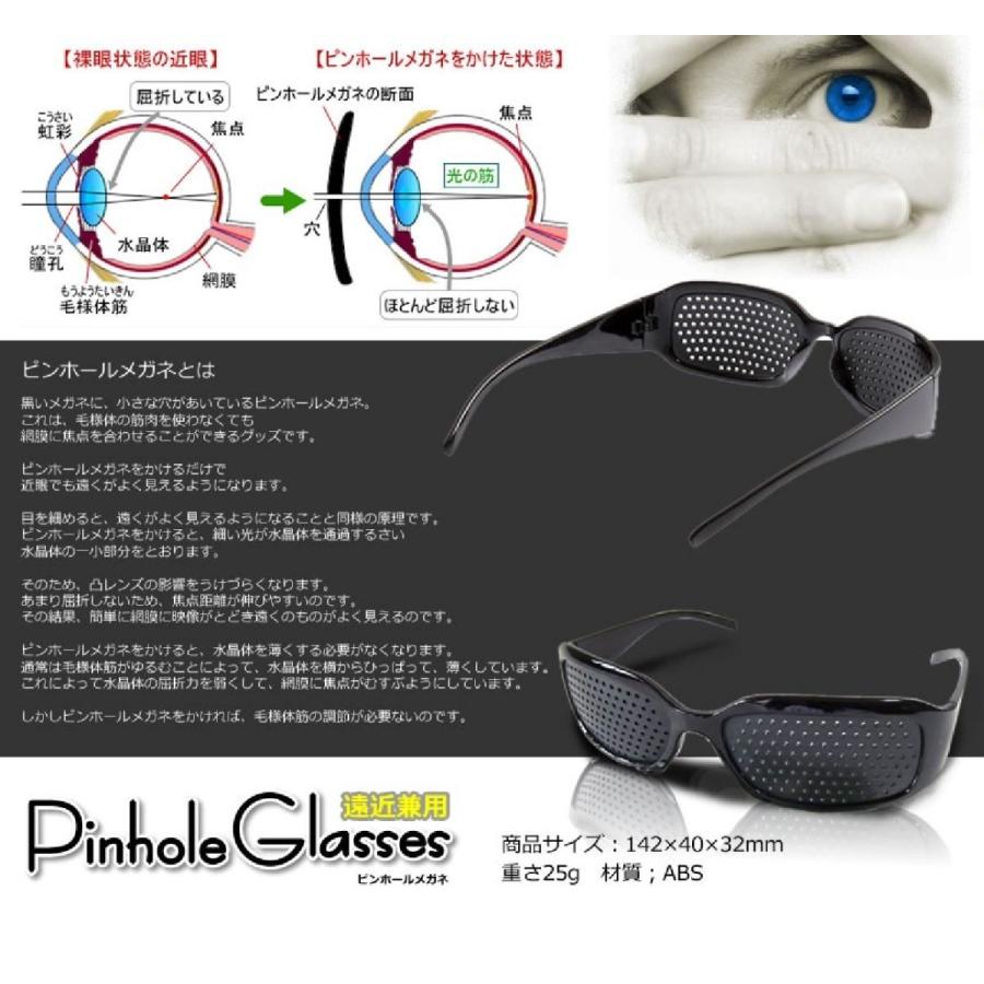 贅沢 視力回復トレーニング Pinhole Glasses 遠近兼用ピンホールメガネ 疲れ目 リフレッシュ 眼筋力アップ