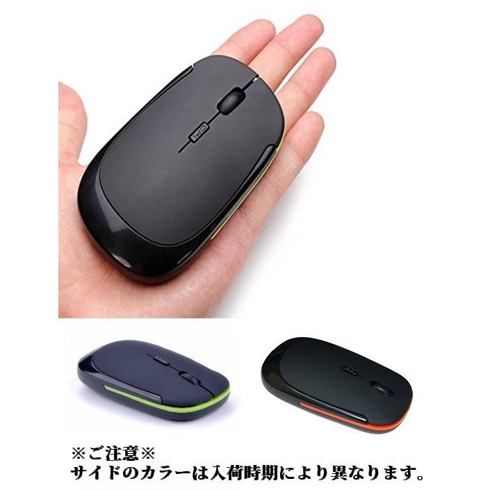 マウス 超薄型 軽量 ワイヤレスマウス USB 光学式 3ボタン 2.4G コンパクト マウス (ブラック) _｜vaps｜03