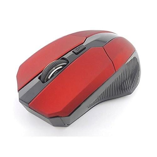 マウス ワイヤレス ゲーミングマウス USB 光学式 4ボタン 2.4G (レッド)