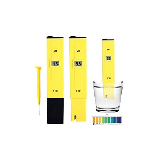 並行輸入品】ペーハー計測器03 イエロー デジタルPH計 水素イオン指数