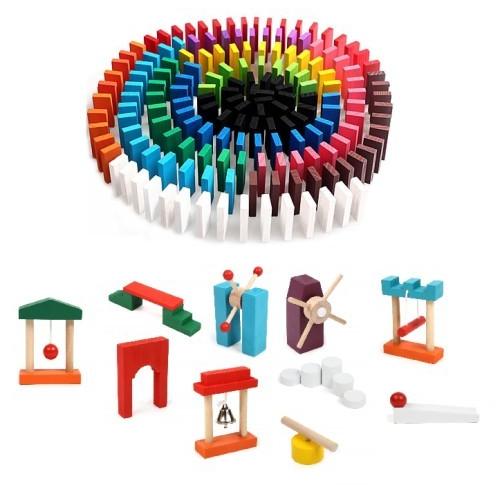 ドミノ倒し 360個 +ドミノギミックセット ドミノ 木製 木のおもちゃ