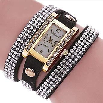 並行輸入品】きらめきウォッチ レディース腕時計 ブラック 三連