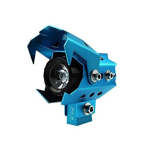並行輸入品】バイク用 LEDライト ブルー 高輝度 ステンレス製 防水 