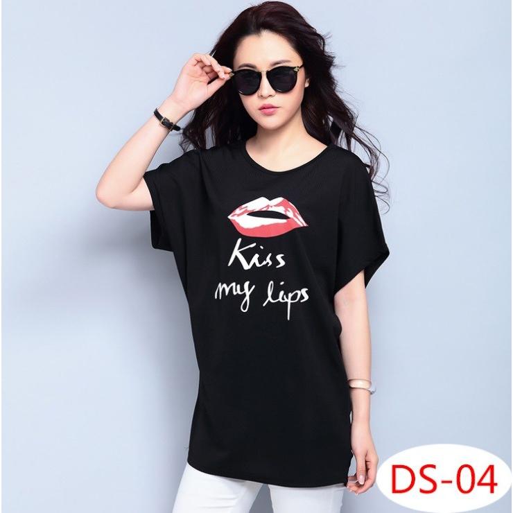 ロゴ プリント Tシャツ Cタイプ Kiss My Lips レディース ロング丈 半袖 レッド 英語 英単語 文字 Youshowshop 通販 Yahoo ショッピング