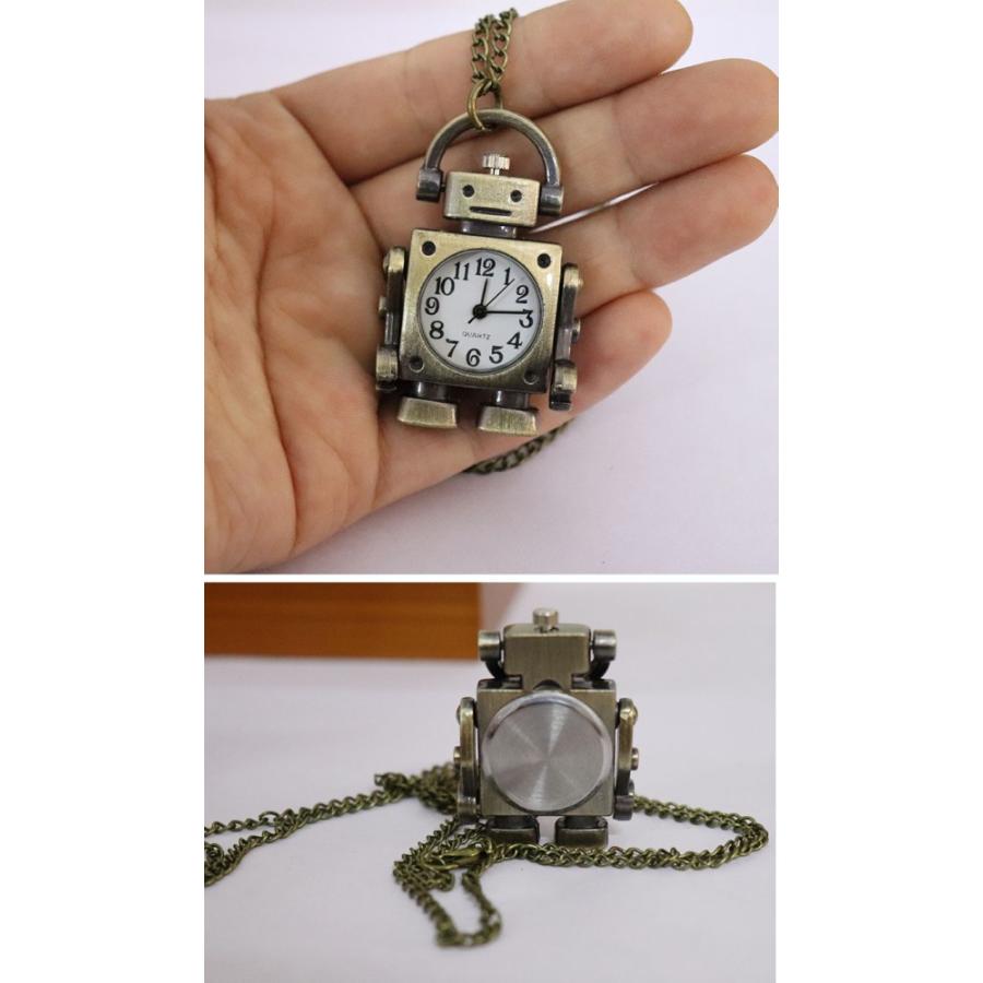並行輸入品】懐中時計 ロボット キーチェーン レトロ風 アンティーク
