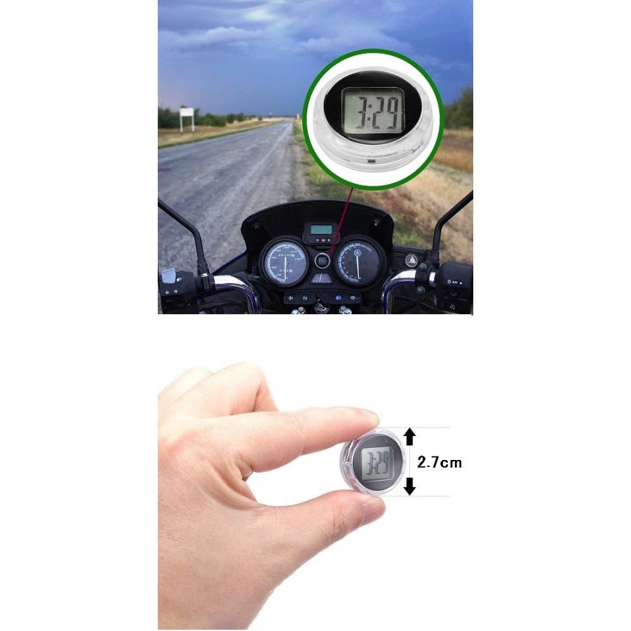並行輸入品】バイククロック バイク用 ミニ デジタル時計 防水 カラー