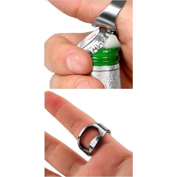 並行輸入品】指輪型 栓抜き シルバー 指輪 リング ボトルオープナー _