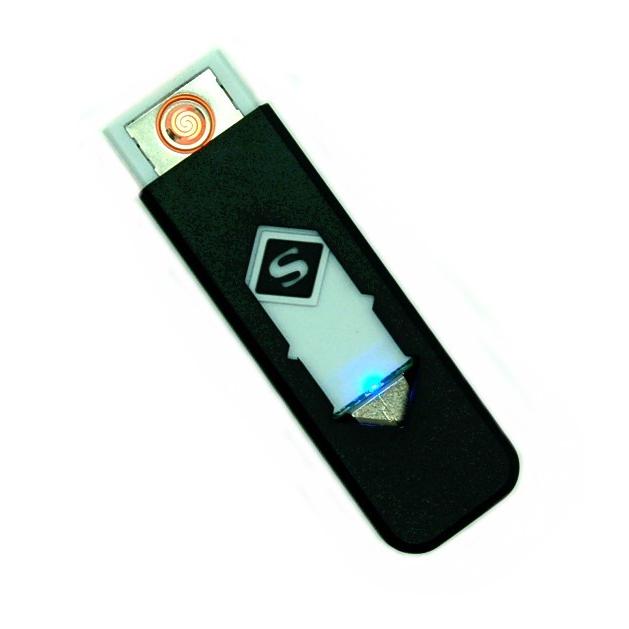 Usb充電式 電子ライター ブラック スライド式 防風 Usbライター Youshowshop 通販 Yahoo ショッピング