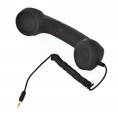 並行輸入品】黒電話 スマホ 受話器 昭和レトロ ヘッドホン イヤホン