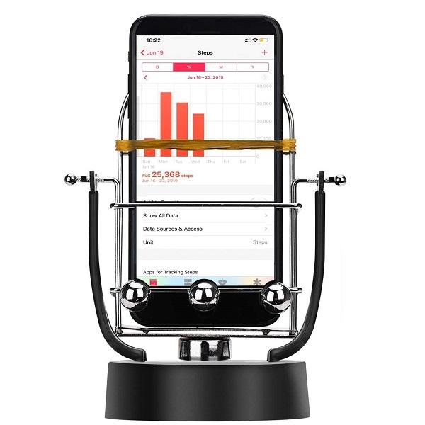 振り子 回転スイング 自動 歩数カウンター スマートフォン スタンド __｜vaps