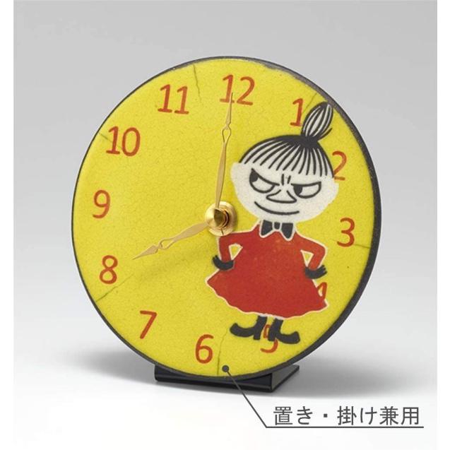 新品　ムーミン リトルミイ陶器 掛時計 置時計 兼用 ZC968MT33 リズム時計 ムーミン/リトルミイ 掛け時計 置時計 兼用 ザッカレラ時計