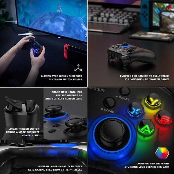 Gamesir T4 Pro ワイヤレス ゲームコントローラー Ios Android Pcスイッチ用 2 4 Ghz Bluetooth 6軸 ジャイロ Youshowshop 通販 Yahoo ショッピング