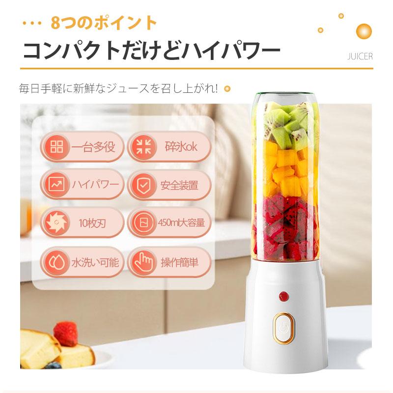 ミキサー 1台4役 ジューサー 氷OK お手入れ 簡単 ボトルミキサー 10枚