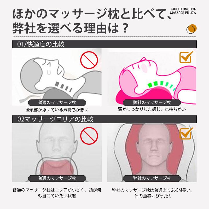 マッサージ器 多機能マッサージ枕 ネックマッサージャー 小型 全身