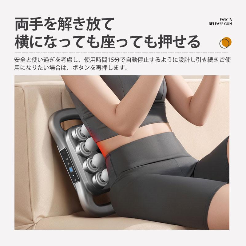 即納／父の日 マッサージガン 筋膜リリース 電動 強力 8つヘッド 充電