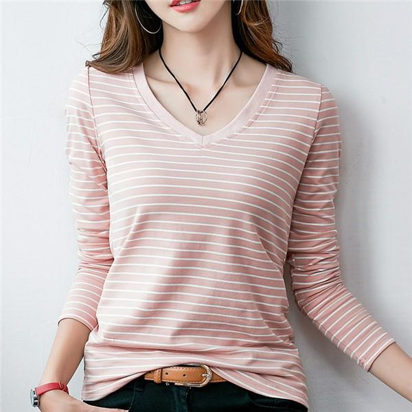 レディース Tシャツ トップス インナー 長袖 送料無料 Vネック スリム 柔らかい ボーダー ストレッチ入り 着痩せ 春秋物 爽やか 通気 Lb19aug01nsqjdds08 ヴァラライ 通販 Yahoo ショッピング