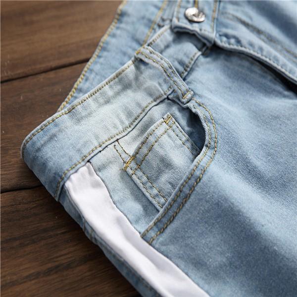 ダメージ ジーンズ メンズ デニム メンズ パンツ ホワイトライン付き 色薄いブルー 4季 綿 売り上げno1 伸縮 ストレッチ Lb19feb14nsnzk ヴァラライ 通販 Yahoo ショッピング