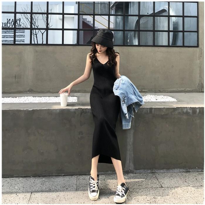 ニットワンピース キャミソールワンピース レディース 夏 ロング Vネック 着痩せ オシャレ上品 通勤 通学 Lss0624lyq04 ヴァラライ 通販 Yahoo ショッピング