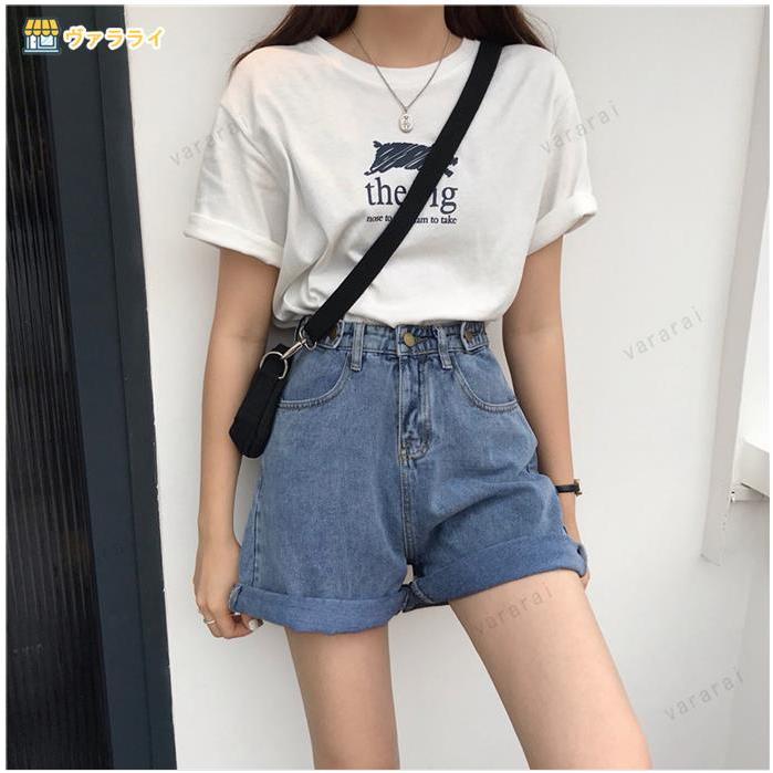 Ins風 ショーツ 美脚 ショートパンツ 着痩せ おしゃれ 短パン ボトムス 韓国風 デニムパンツ 五分丈 ハイウエスト Lsyxl05nzdk02 ヴァラライ 通販 Yahoo ショッピング