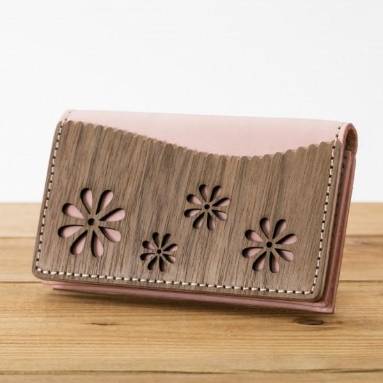 VARCO REAL WOOD Fleur カードケース レディース 名刺入れ 革 本革