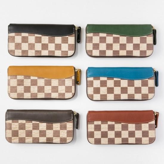 VARCO REAL WOOD ICHI ラウンドジップウォレット 長財布 本革 VARCO REAL WOOD ICHI ラウンドジップウォレット 長財布 本革