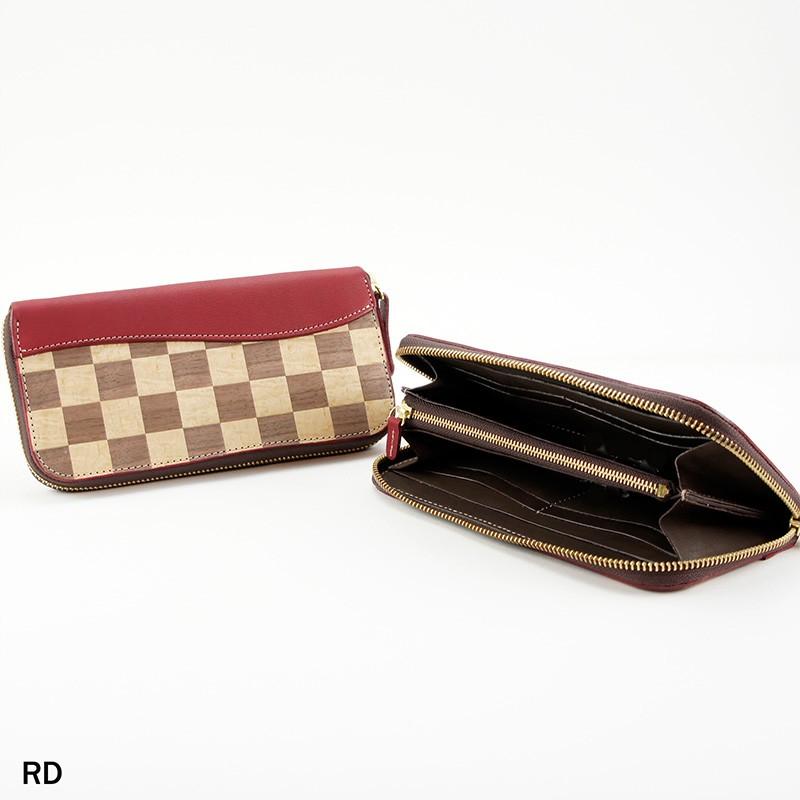 VARCO REAL WOOD ICHI ラウンドジップウォレット 長財布 本革 メンズ