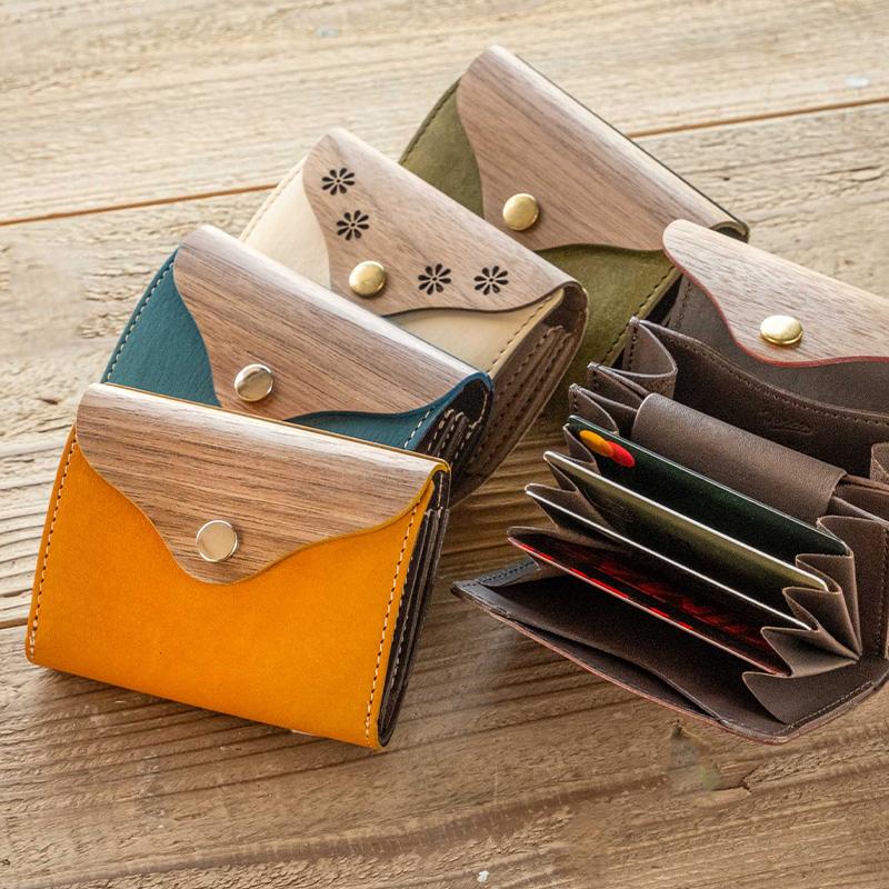 Varco コンパクト財布 本革・木製 Amazon | [VARCO REAL WOOD] Palm wallet コンパクト mini ミニ