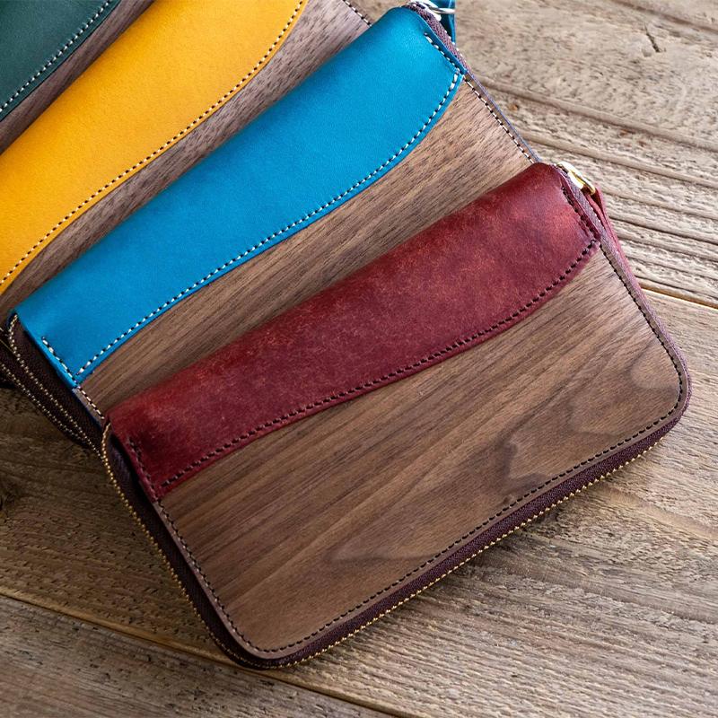 VARCO（ヴァーコ） VARCO REALWOOD Round zip wallet NE 長財布