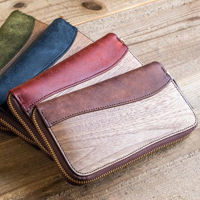 VARCO REALWOOD Round zip wallet NE 長財布 ラウンドファスナー メンズ レディース 本革 革 レザー 日本製｜varco-store｜19