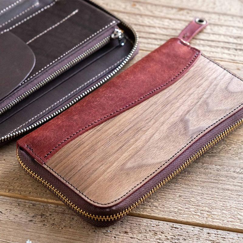 VARCO（ヴァーコ） VARCO REALWOOD Round zip wallet NE 長財布