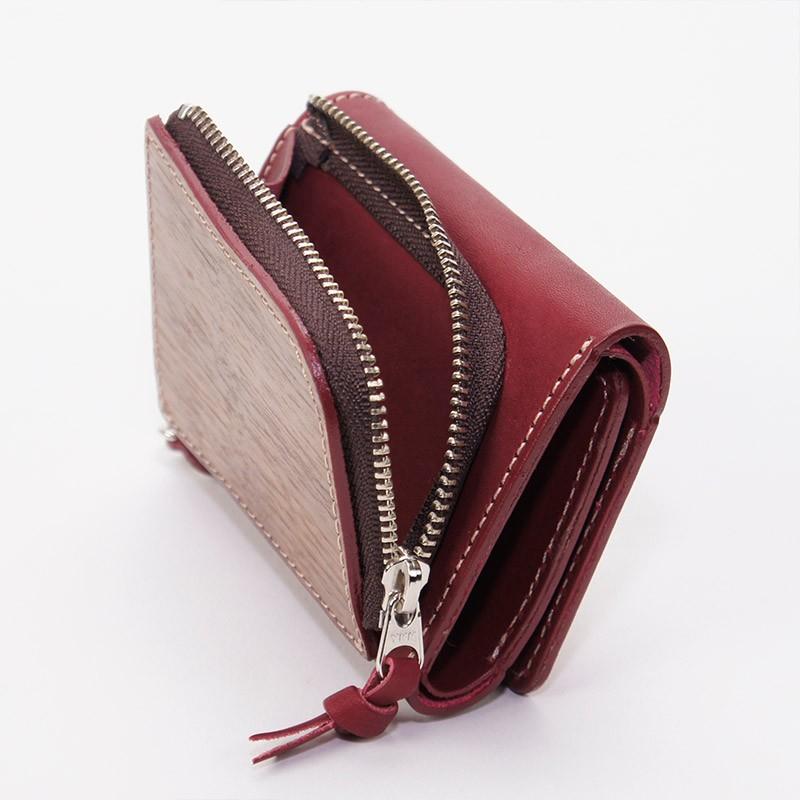 VARCO REALWOOD tri fold wallet 財布 小さい 大容量 コインケース 本革 革 レザー 日本製｜varco-store｜07
