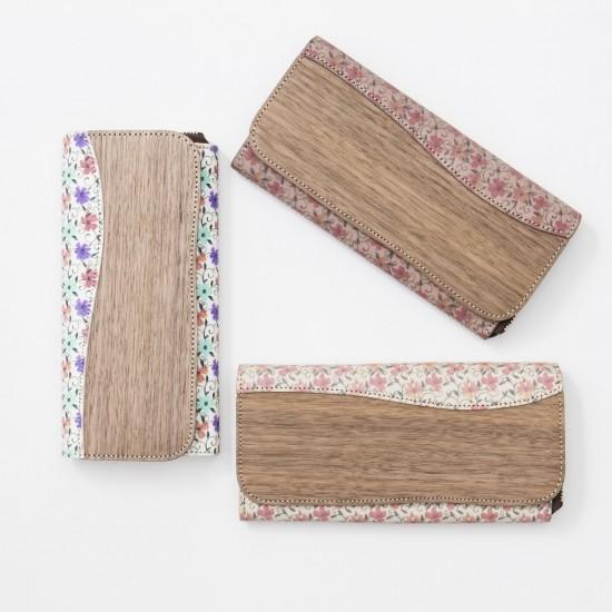 VARCO REAL WOOD F ロングウォレット レディース 長財布 財布 革 本革  