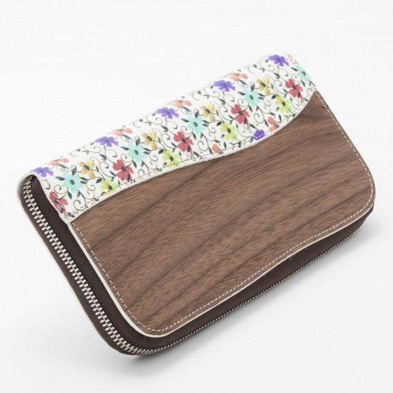 VARCO REAL WOOD F ラウンドジップウォレット レディース ラウンド