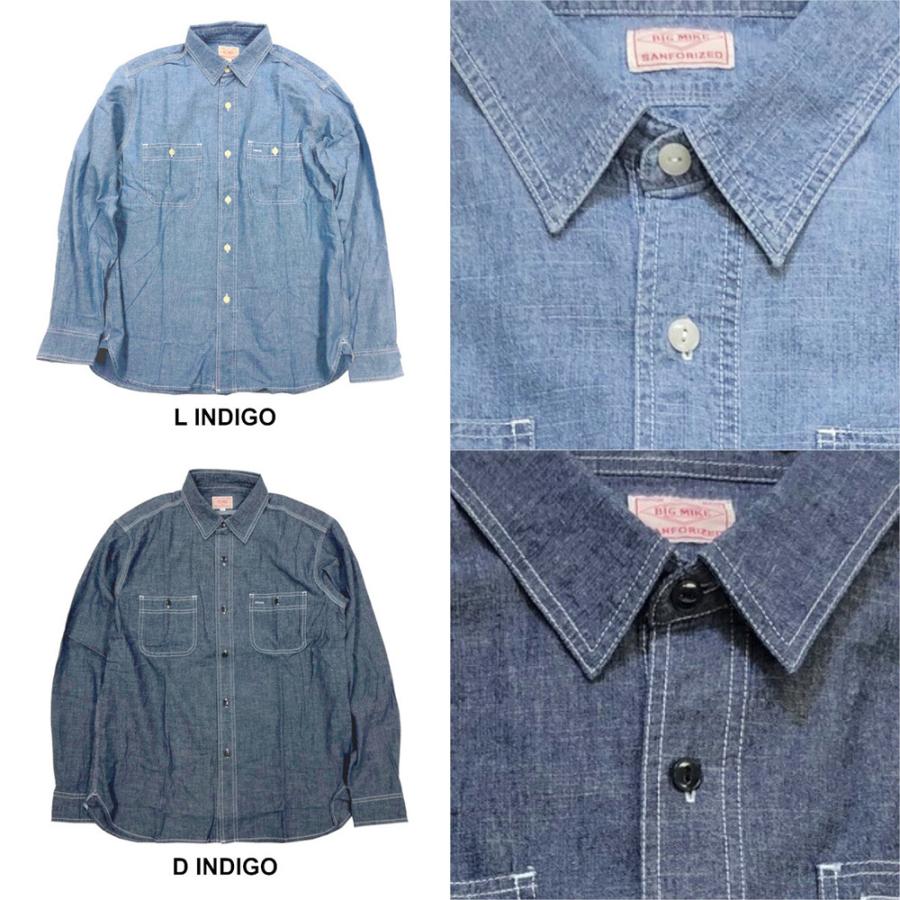 BIGMIKE ビッグマイク 102015300 L/S CHAMBRAY WORK SHIRT 長袖シャツ