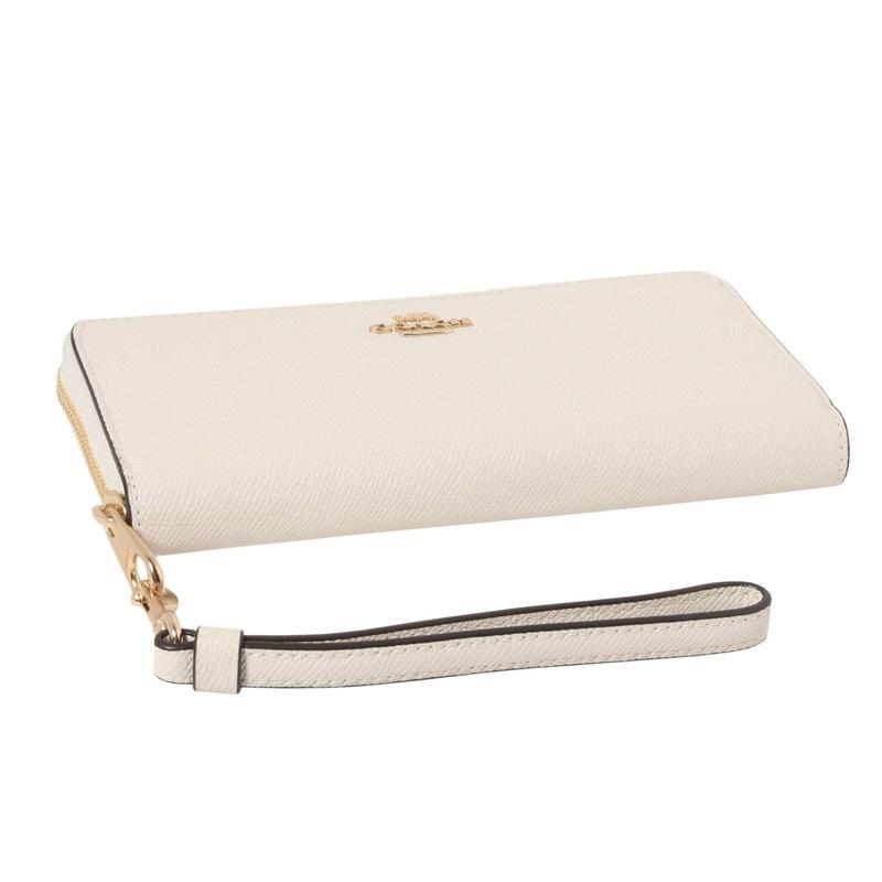 COACH　コーチ　C3441　長財布　ストラップ付　IMCHK　ホワイト COACH コーチ 財布 長財布 C3441 IMCHK ストラップ付 ラウンド