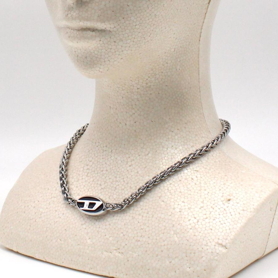 DIESEL ネックレス DX1470040 シルバー×ブラック メンズ DIESEL