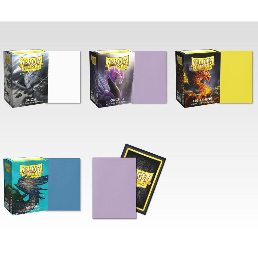 ドラゴンシールド カードスリーブ スタンダードサイズ デュアルマット 各色 (100枚入) Dragon Shieldライトニング