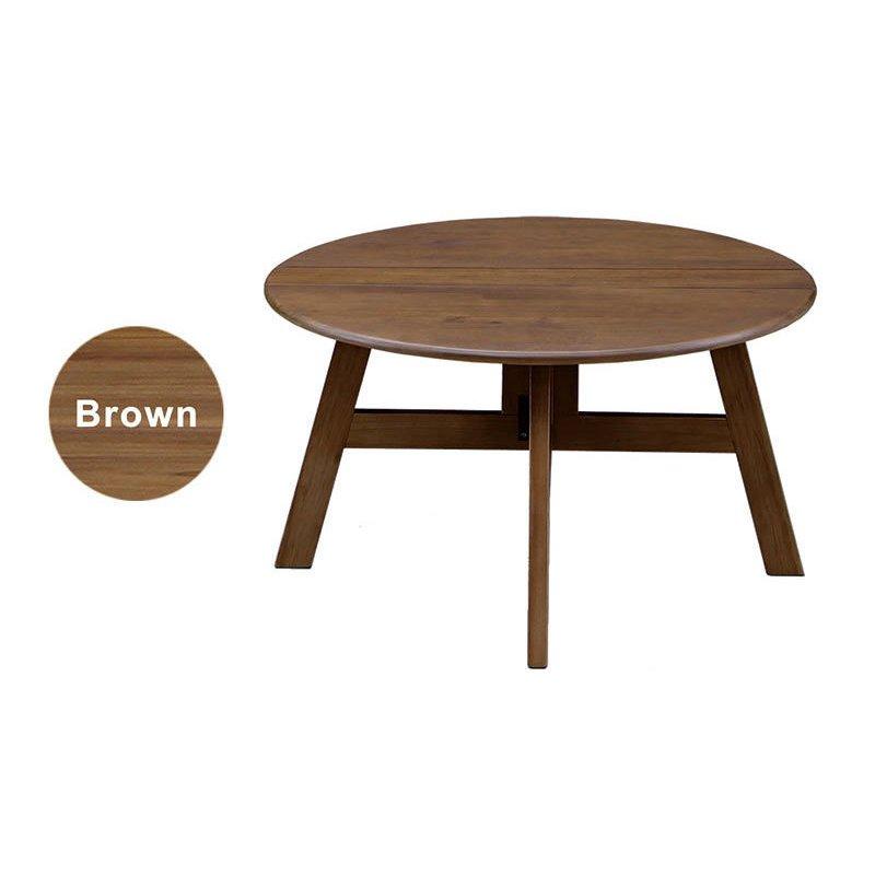 折りたたみテーブル テーブル 75 丸型 伸縮 小さい おしゃれ 木製｜variefurni｜05